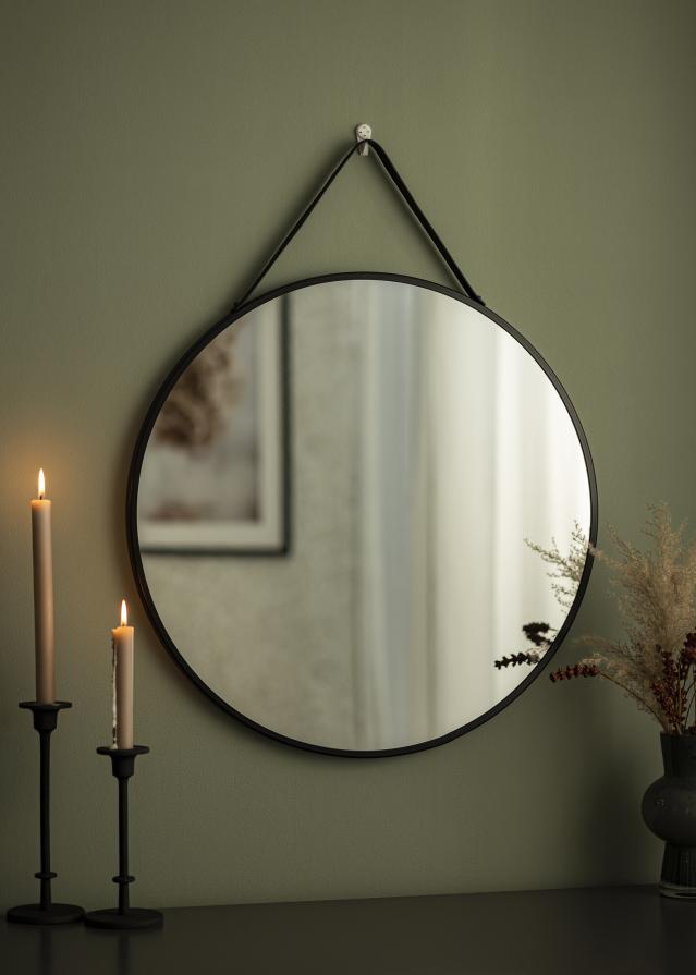 Miroir Trapani Noir diamètre 60 cm