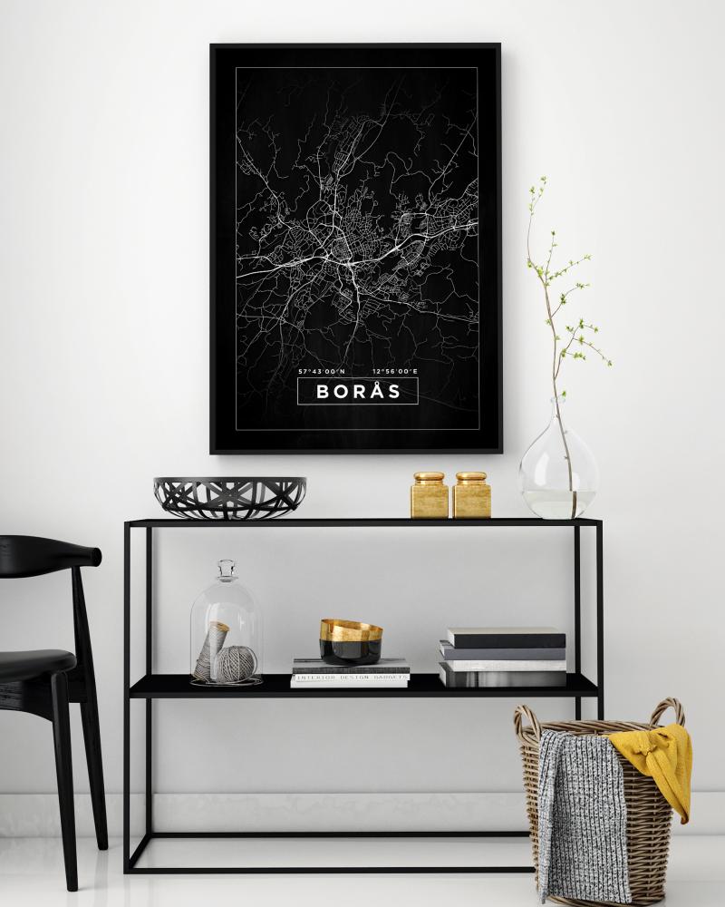 Map - Borås - Black