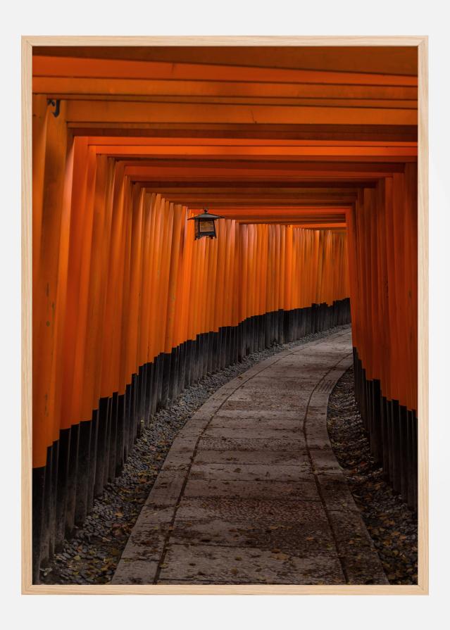 Orange tunnel Poster