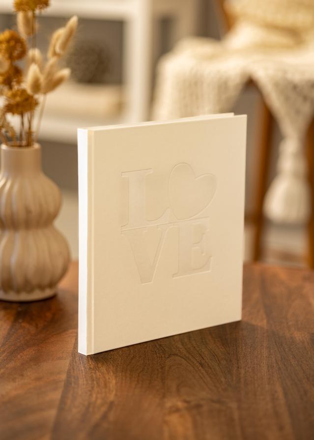 White Love Livre d'or - 23x25 cm (176 pages blanches / 88 feuilles)