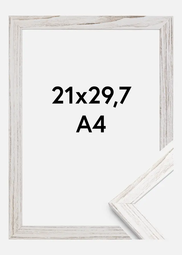 Cadre Stilren Verre Acrylique Vintage White 21x29,7 cm (A4)