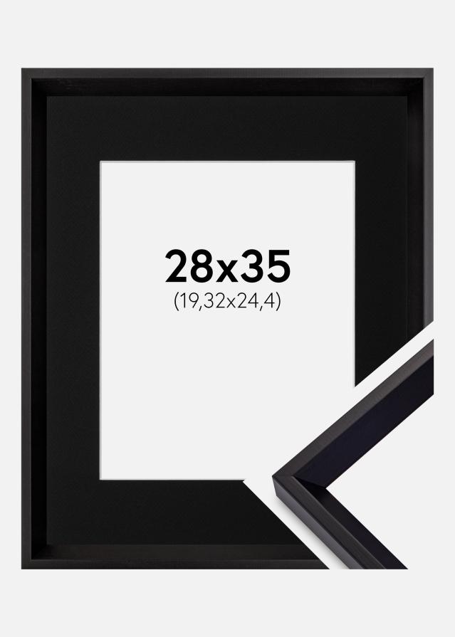 Cadre Globe Noir 28x35 cm - Passe-partout Noir 8x10 pouces