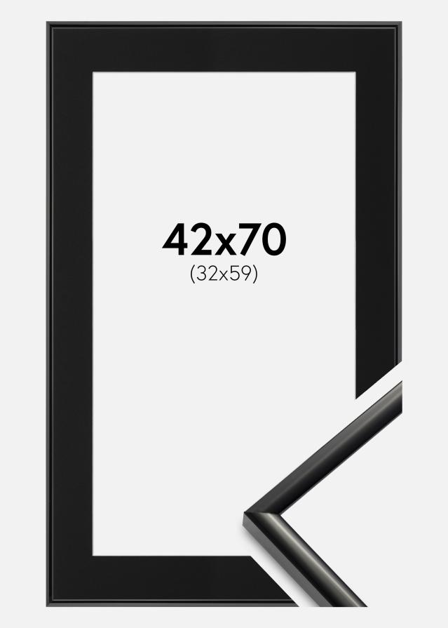 Cadre New Lifestyle Noir 42x70 cm - Passe-partout Noir 33x60 cm