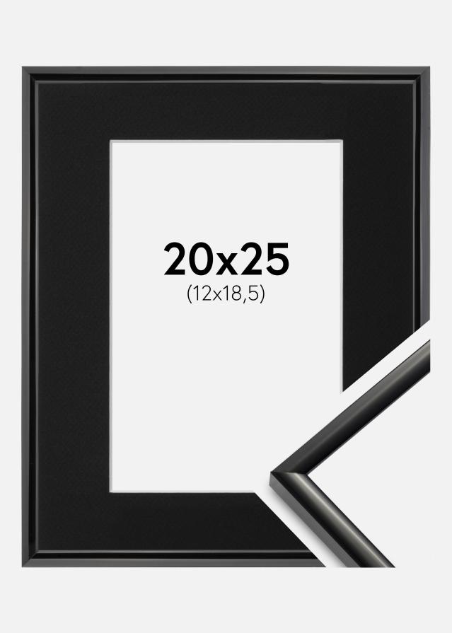 Cadre New Lifestyle Noir 20x25 cm - Passe-partout Noir 13x19,5 cm