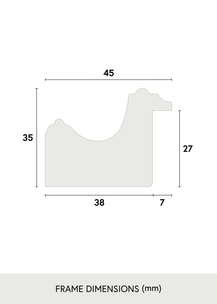 Miroir Örbyhus Or - Propres mesures