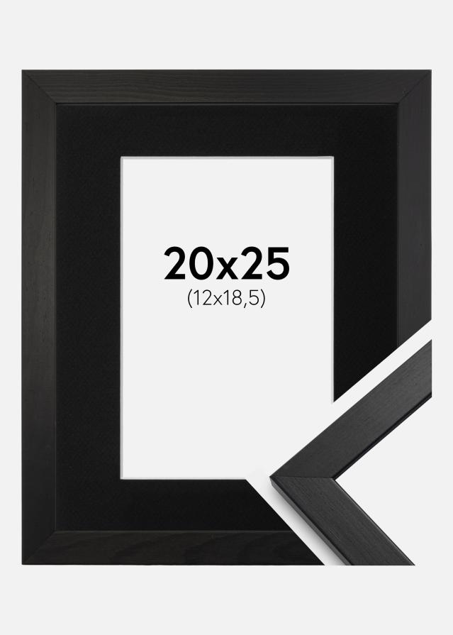 Cadre Stilren Noir 20x25 cm - Passe-partout Noir 13x19,5 cm