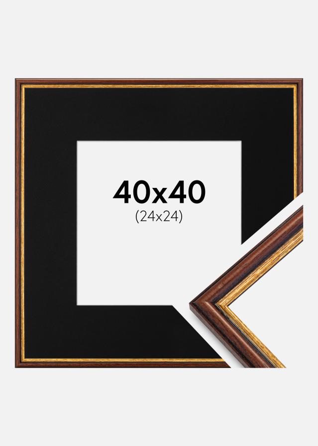 Cadre Horndal Marron 40x40 cm - Passe-partout Noir 25x25 cm