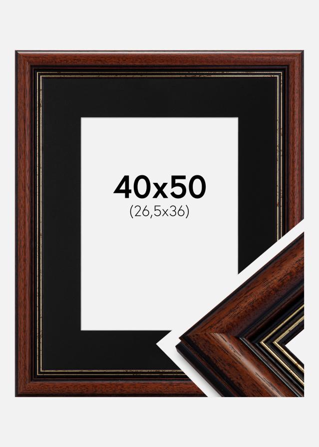 Cadre Old Retro 40x50 cm - Passe-partout Noir 27,5x37 cm