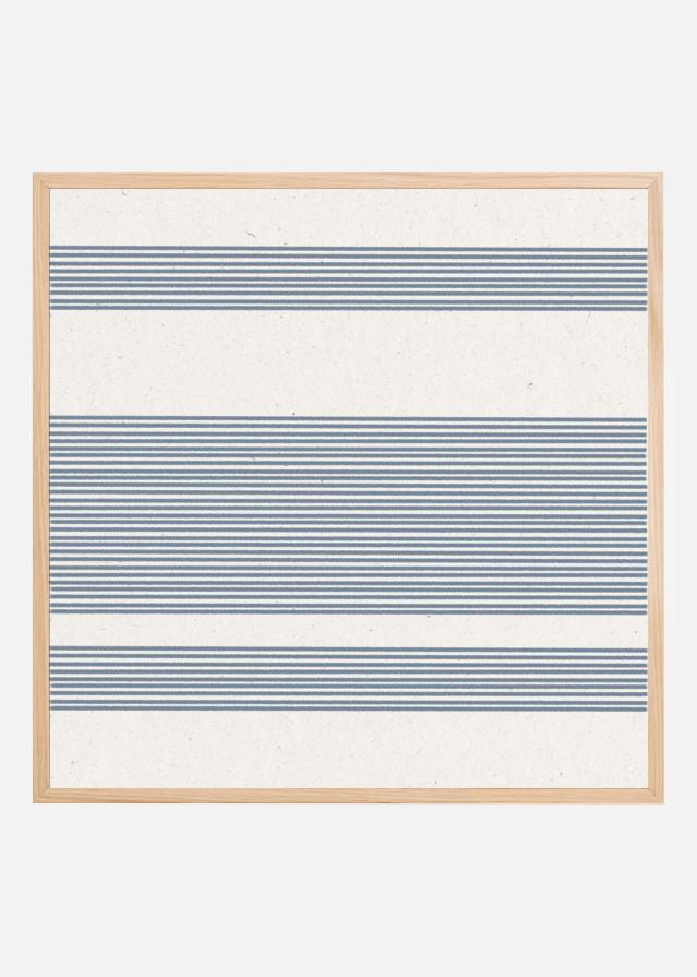 Simple Blue Lines Pattern Poster