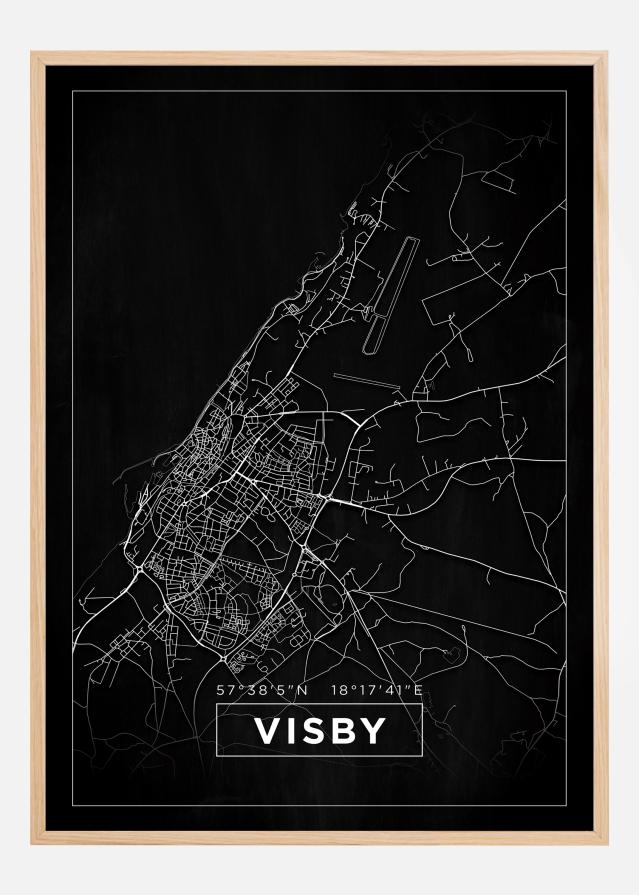 Map - Visby - Black