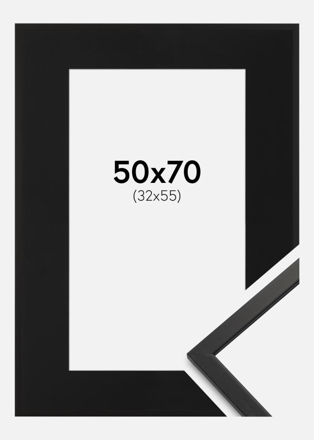 Cadre Edsbyn Noir 50x70 cm - Passe-partout Noir 33x56 cm