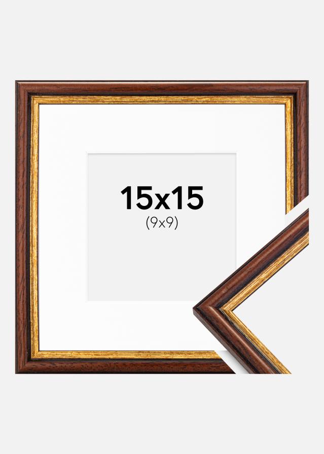 Cadre Horndal Marron 15x15 cm - Passe-partout Blanc 10x10 cm