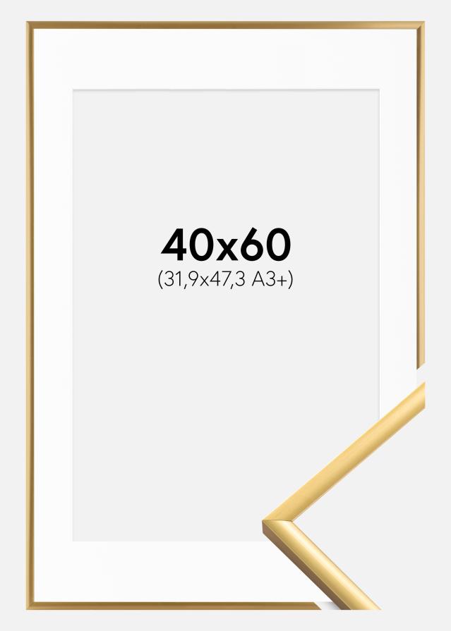Cadre New Lifestyle Shiny Gold 40x60 cm - Passe-partout Blanc 32,9x48,3 cm (A3+)