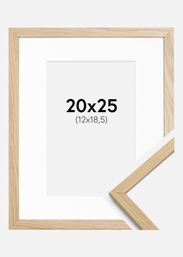 Cadre Edsbyn Chêne 20x25 cm - Passe-partout Blanc 13x19,5 cm