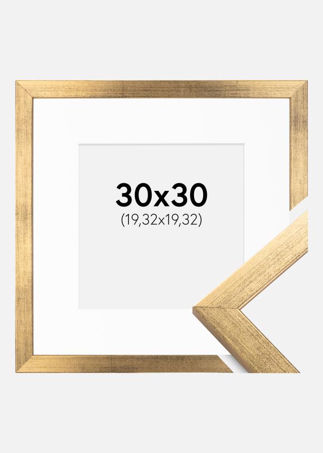 Cadre Stilren Or 30x30 cm - Passe-partout Blanc 8x8 pouces