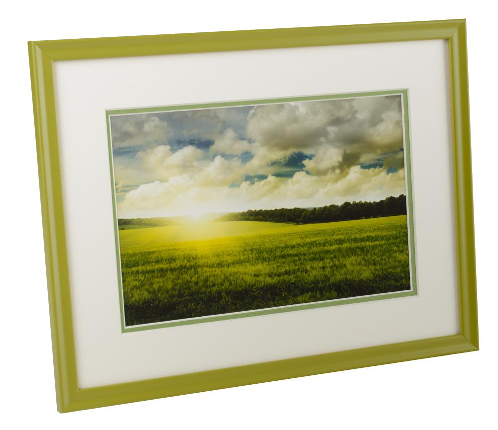 Passe-partout deux épaisseurs - Blanc/Vert