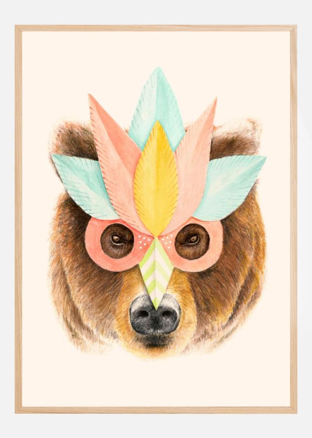 Bear Paper Mask Poster