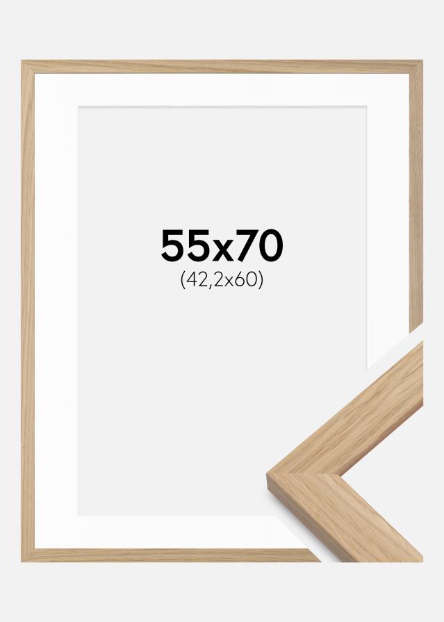 Cadre Oak Wood 55x70 cm - Passe-partout Blanc 43,2x61 cm (A2+)