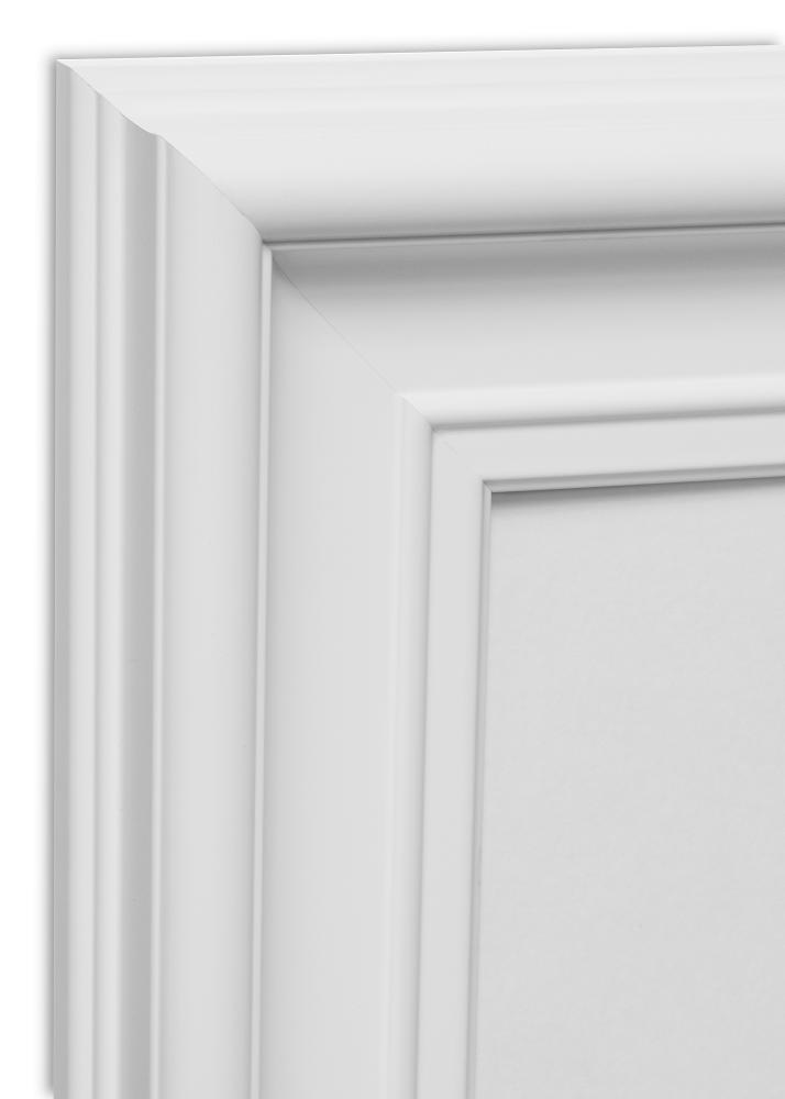 Cadre Mora Premium Blanc 50x70 cm - Passe-partout Blanc 42x59,4 cm (A2)