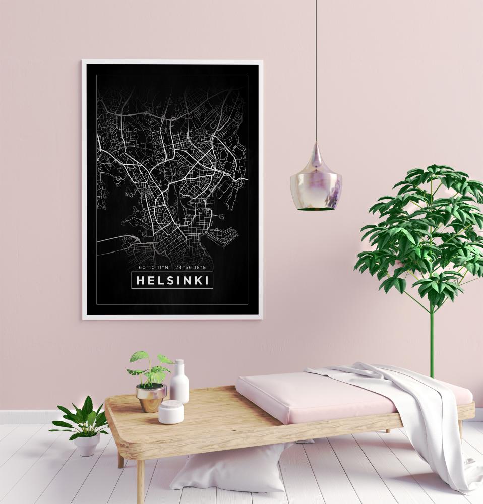 Map - Helsinki - Black