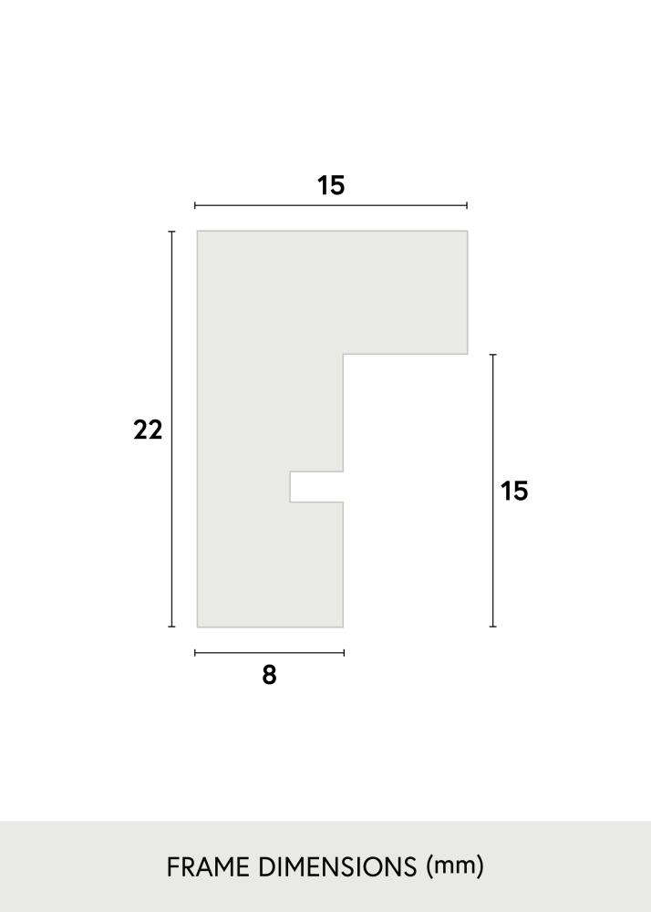 Cadre E-Line Wide Chêne 70x100 cm - Passe-partout Blanc 62x93 cm