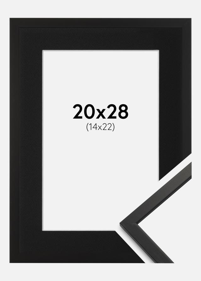 Cadre Edsbyn Noir 20x28 cm - Passe-partout Noir 15x23 cm
