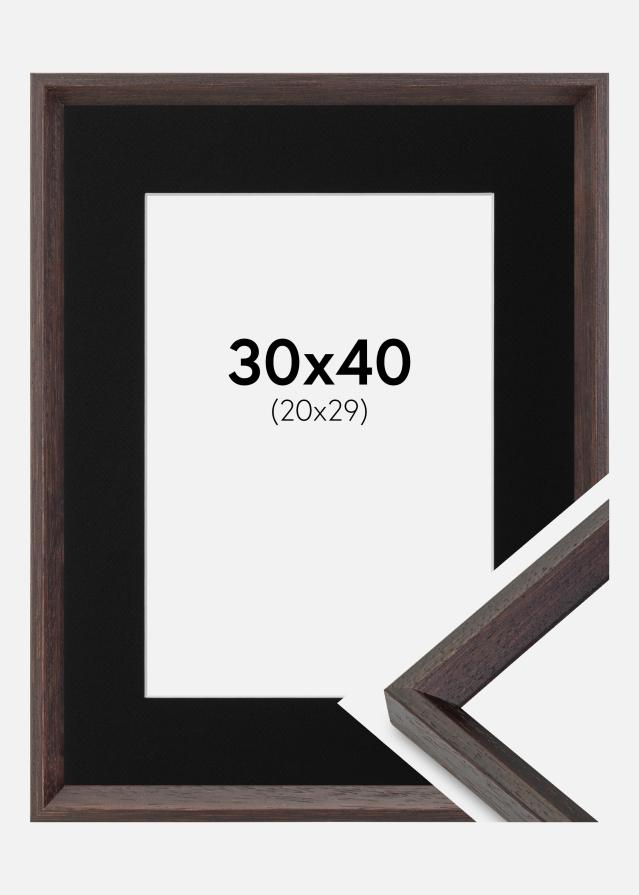 Cadre Globe Expresso 30x40 cm - Passe-partout Noir 21x30 cm