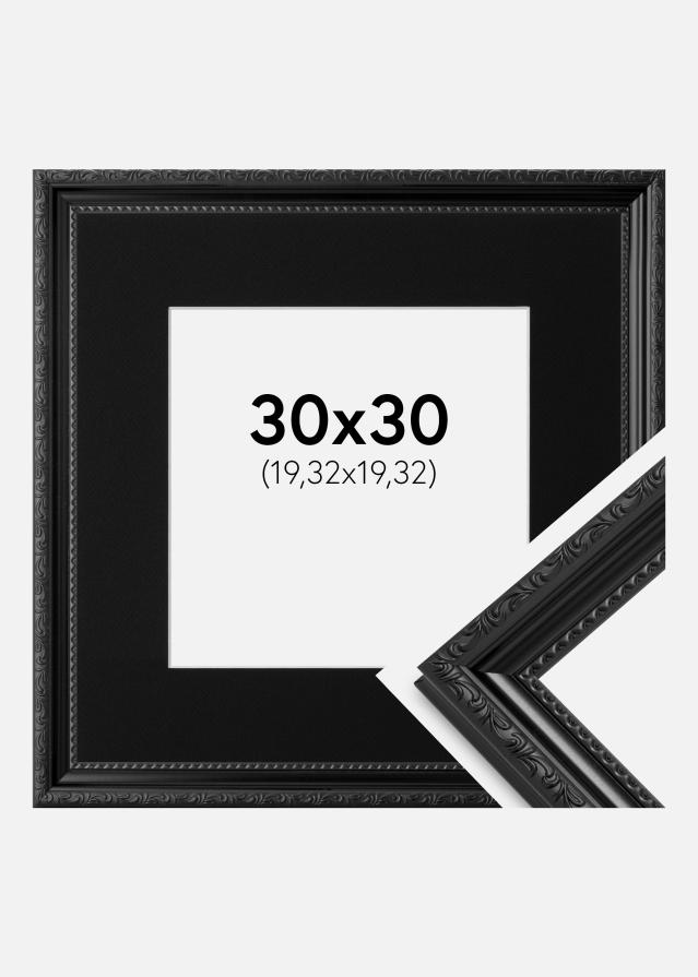 Cadre Abisko Noir 30x30 cm - Passe-partout Noir 8x8 pouces