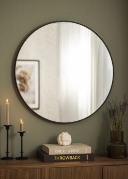 KAILA Miroir rond Edge Black diamètre 80 cm