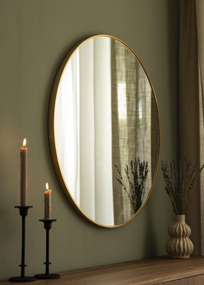 Miroir Modern Or diamètre 80 cm