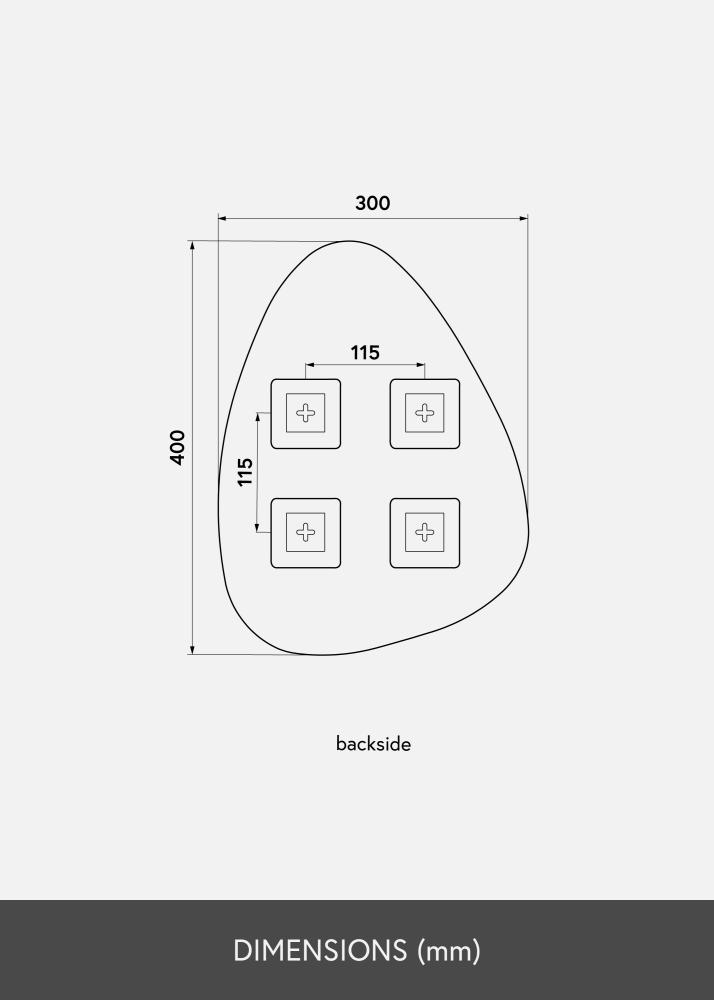 KAILA Miroir Shape I Rose Gold 30x40 cm