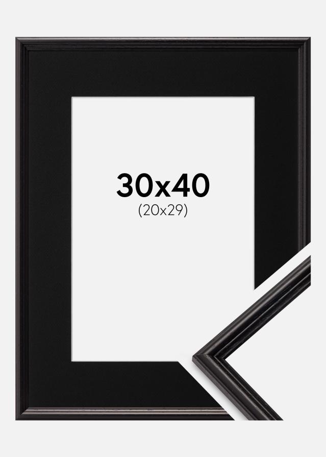 Cadre Horndal Noir 30x40 cm - Passe-partout Noir 21x30 cm