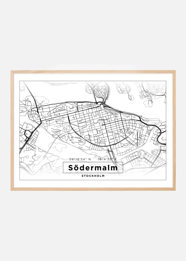 Map - Södermalm - White