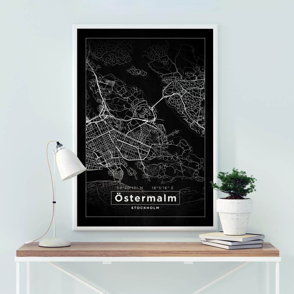 Map - Östermalm - Black