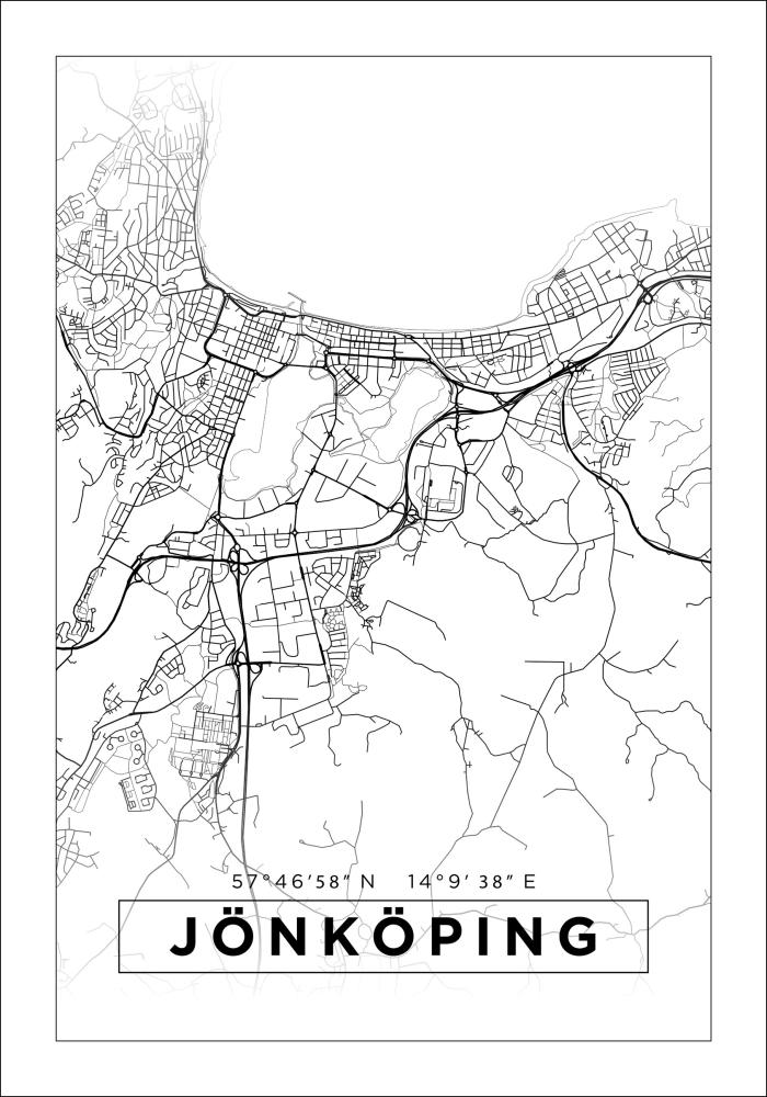 Map - Jönköping - White