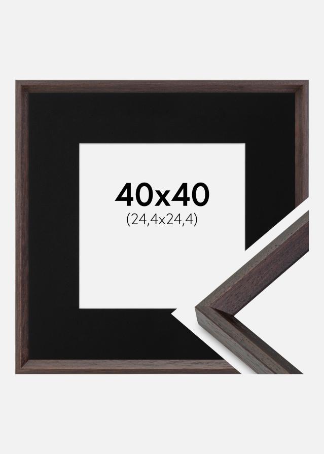 Cadre Globe Expresso 40x40 cm - Passe-partout Noir 10x10 pouces