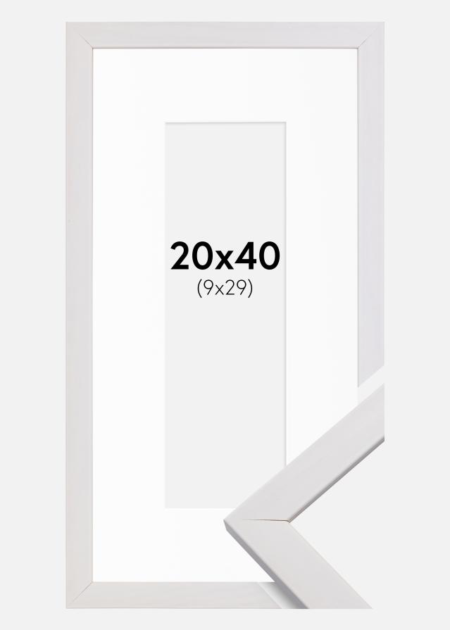 Cadre Stilren Blanc 20x40 cm - Passe-partout Blanc 10x30 cm