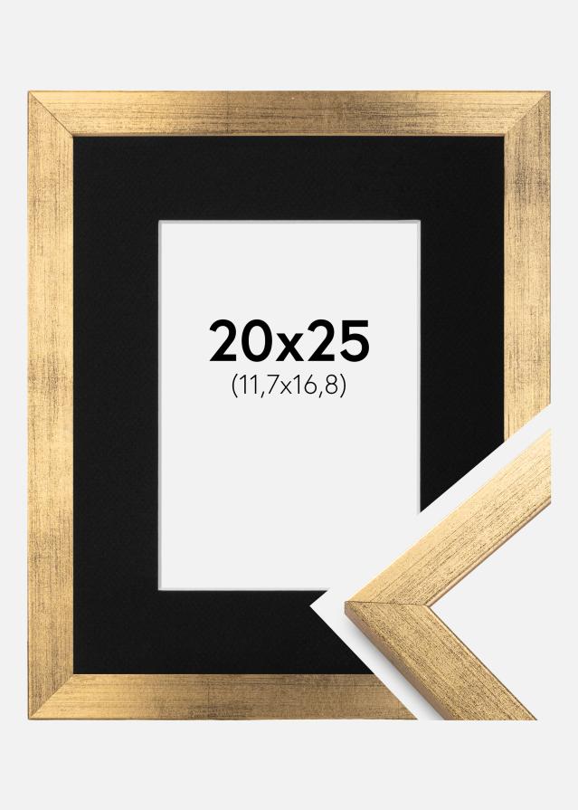 Cadre Stilren Or 20x25 cm - Passe-partout Noir 5x7 pouces