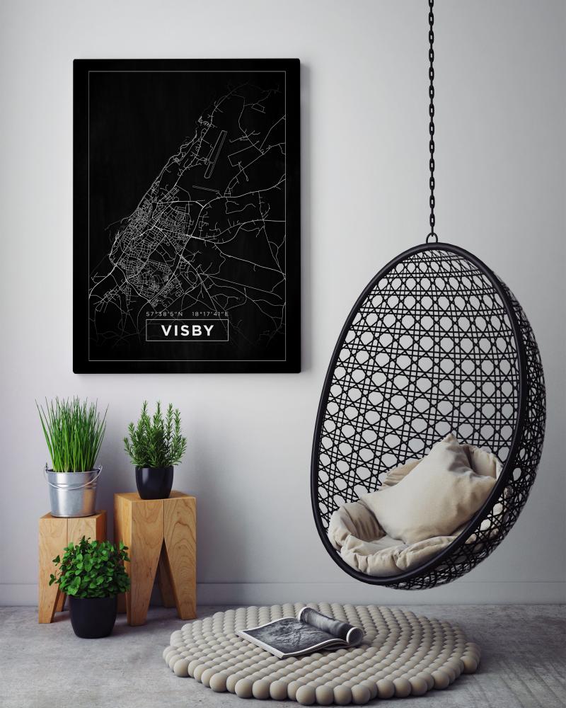 Map - Visby - Black