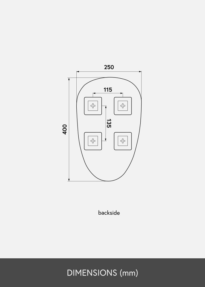 KAILA Miroir Shape II Rose Gold 25x40 cm