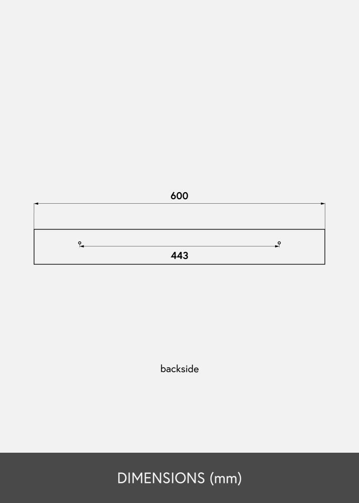 KAILA Étagère Murale Noire 60 cm