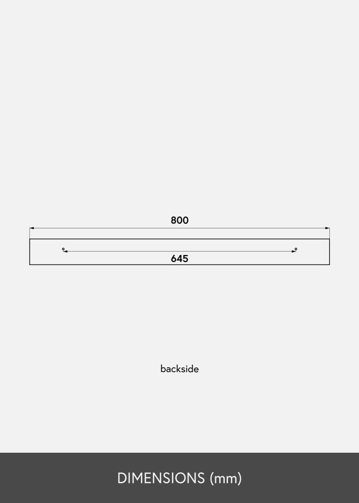 KAILA Étagère Murale Noire 80 cm